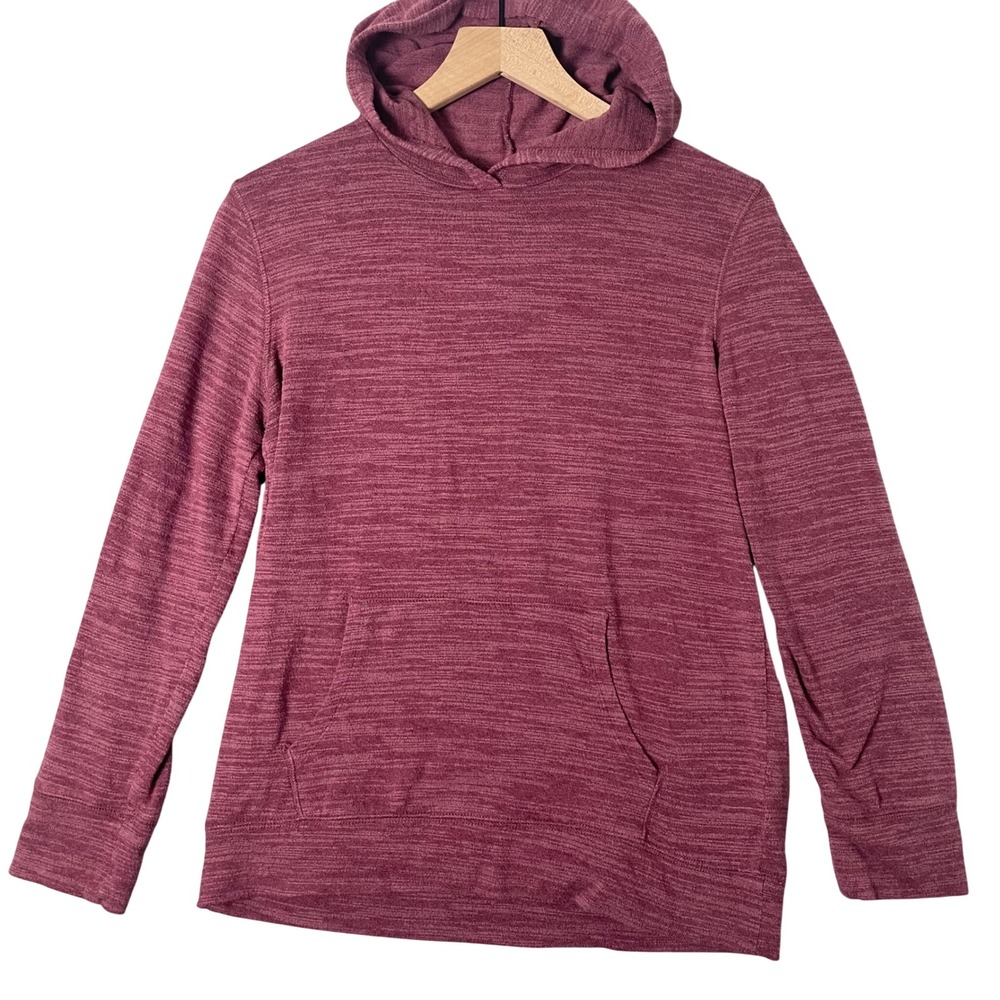 Old‎ Navy Boys XXL Hoodie Burgundy Heathered Long Sleeve Pullover Sweatshirt